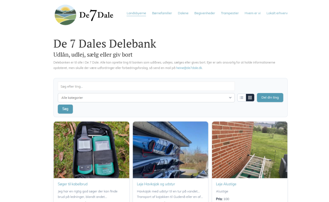 Delebanken til din hjemmeside