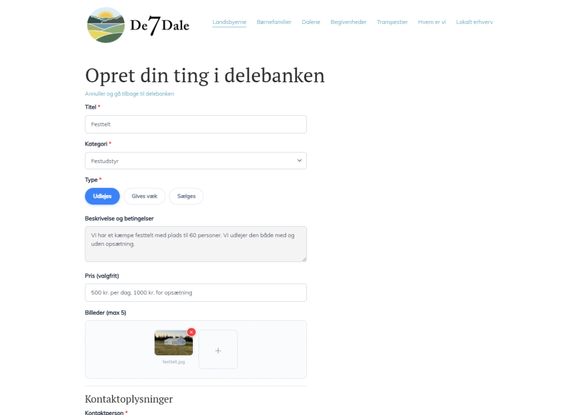 Delebanken til din hjemmeside